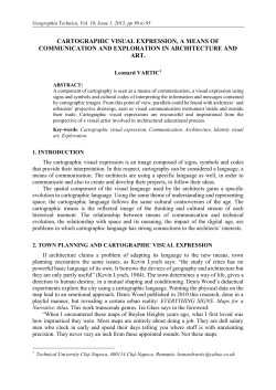 CARTOGRAPHIC VISUAL EXPRESSION, A MEANS OF