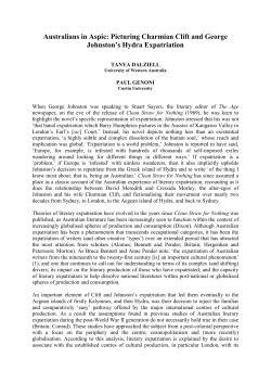 Australians in Aspic - Sydney Open Journals online