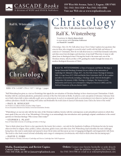 Christology - Europa-Universit&auml;t Flensburg