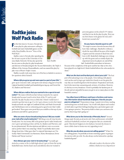 Radtkejoins WolfPackRadio - University of Nevada, Reno