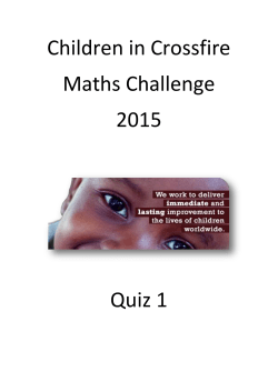 Sample Quiz 1 - CIC Maths Challenge
