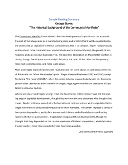 The Historical Background of the Communist Manifesto