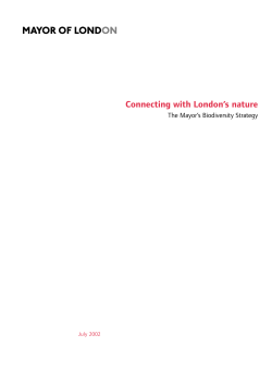 Mayor`s Biodiversity Strategy
