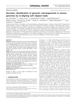 Socrates: identification of genomic rearrangements in tumour