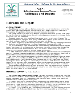 Railroads and Depots - Solomon Valley Highway 24 Heritage Alliance