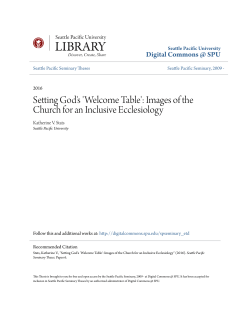 Setting God`s `Welcome Table`: Images of the Church for an Inclusive