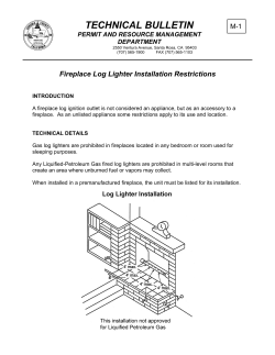 Fireplace Log Lighter Installation Restrictions