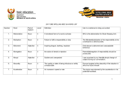 2017 Word List - Department of Basic Education