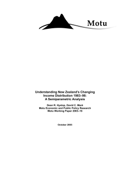 Paper - Motu Economic and Public Policy Research