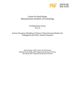 System Dynamics Modeling of Chinese Urban Housing Markets for