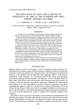 The Influence of Man and Climate on Frequency of Fire