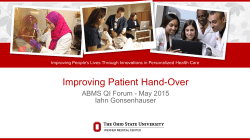 Improving Patient Hand-Over
