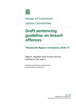 Draft sentencing guideline on breach offences