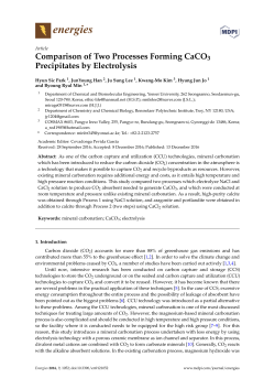 Comparison of Two Processes Forming CaCO3 Precipitates by
