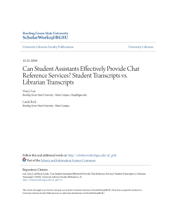 Can Student Assistants Effectively Provide Chat Reference Services