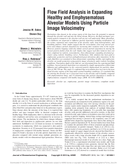 Flow Field Analysis in Expanding Healthy and