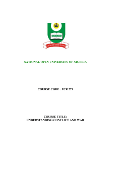 PCR271 - National Open University of Nigeria