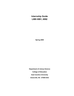 Internship Guide LIBS 6991, 6992