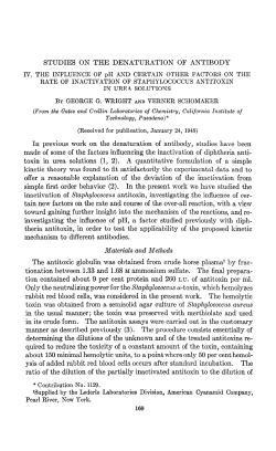STUDIES ON THE DENATURATION OF ANTIBODY of In previous