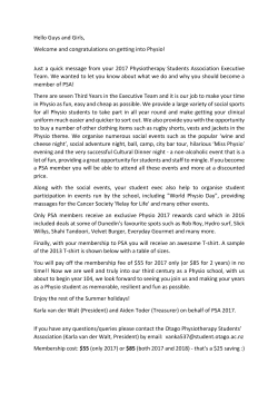 Physiotherapy Student Association