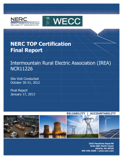 NERC TOP Certification Final Report