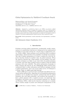 Global Optimization by Multilevel Coordinate Search