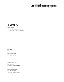 k-limbic - Med Associates