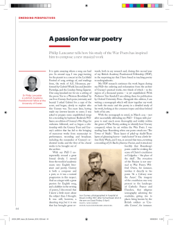 A passion for war poetry