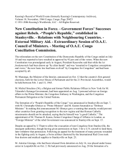 New Constitution in Force. - Government Forces` Successes against