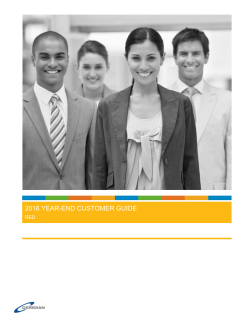 2016 YEAR-END CUSTOMER GUIDE