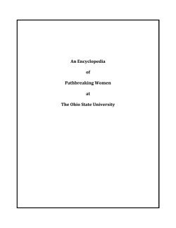 An Encyclopedia of Pathbreaking Women at OSU