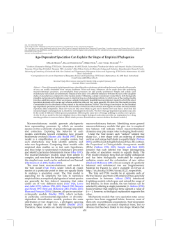 Age-Dependent Speciation Can Explain the