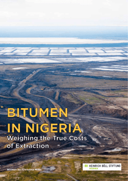 bitumen in nigeria - Heinrich B&ouml;ll Stiftung Nigeria