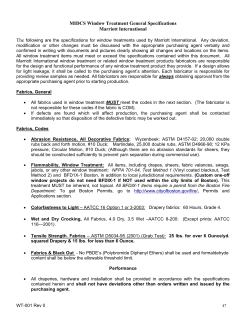 MIDCS Window Treatment General Specifications Marriott