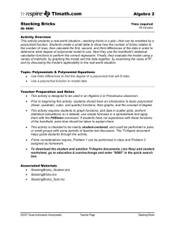 Teacher Notes PDF - TI Education