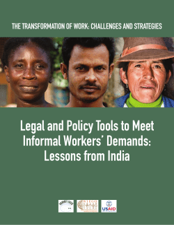 Informal Economy: Law and Policy Demands
