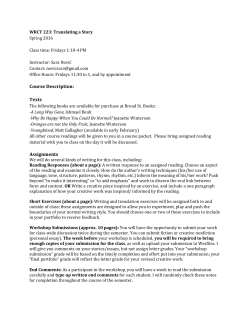 Course Description: Texts Assignments