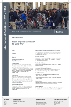 5 day Berlin school trip itinerary by coach