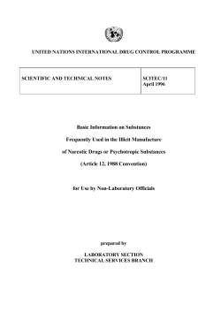 Basic Information on Substances Frequently Used