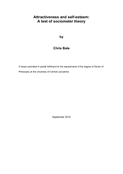 Attractiveness and self-esteem: A test of sociometer theory