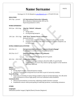 CV template - LCC International University