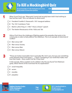 To Kill a Mockingbird Quiz