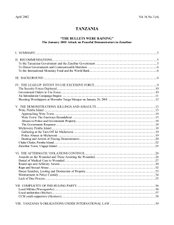 tanzania - Human Rights Watch