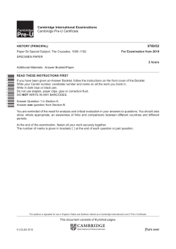 2019 Specimen Paper 52 - Cambridge International Examinations