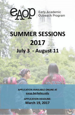 summer sessions