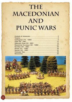 The Macedonian And Punic Wars