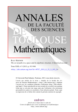 The set of paths in a space and its algebraic structure. A