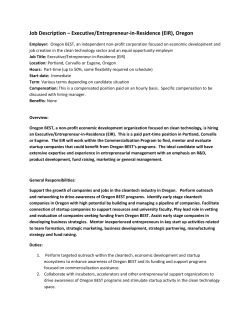 Job Description &ndash; Executive/Entrepreneur-in