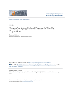 Essays On Aging-Related Disease In The U.s. Population