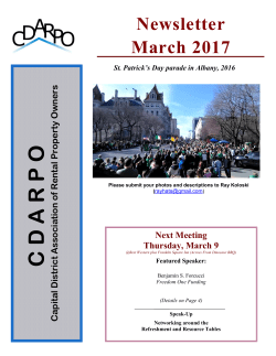 March 2017 newsletter cdarpo
